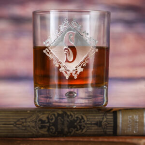 Locoluxe Monogrammed Whiskey Glasses – Custom Engraved Scotch Bar Set