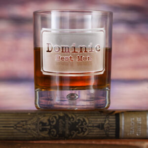 Locoluxe Engraved Groomsmen Whiskey Glass – Custom Best Man Gift Idea