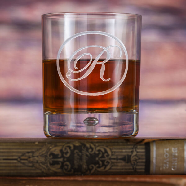 locoluxe Script Font Engraved Scotch Whiskey Bar Glass – Personalized Tumbler