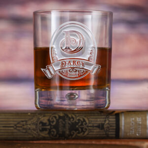 Locoluxe Personalized Whiskey Glass – Custom Engraved Bourbon Rocks Tumbler