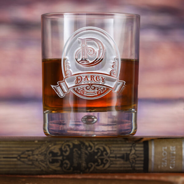Locoluxe Personalized Whiskey Glass – Custom Engraved Bourbon Rocks Tumbler