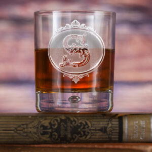 locoluxe Engraved Whiskey Glass – Personalized Crystal Tumbler